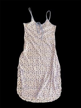 Vintage 90’s Women's Lace Slip Dress - Lavender Leopard Print